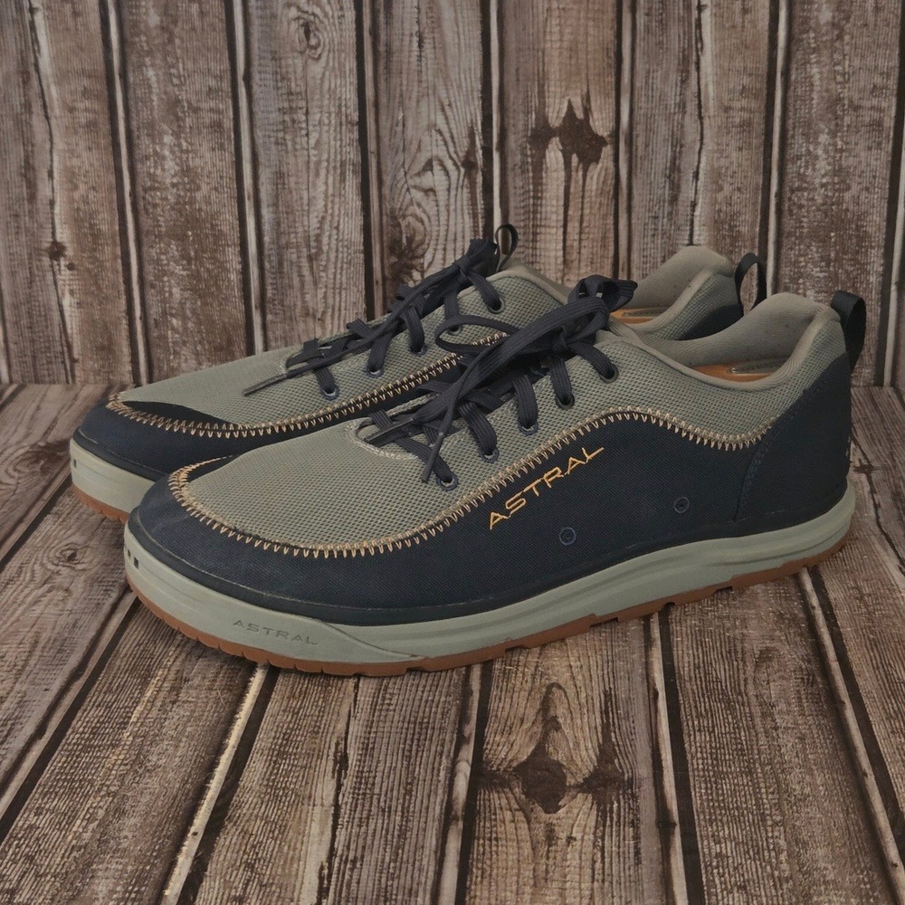 Sz 13 Mens Astral Brewer 3.0 Gray Navy Blue Water Shoes Sneakers Excellent